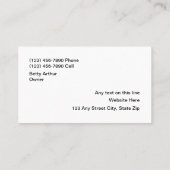 Business Cards für hochwertige Haustiere Visitenkarte (Rückseite)