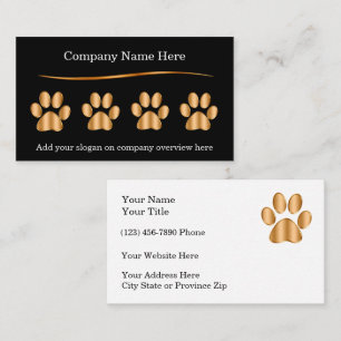Business Cards für hochwertige Haustiere Visitenkarte