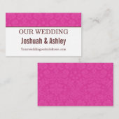 Business Cards für Hochzeiten auf der Website von  Begleitkarte (Vorne/Hinten)