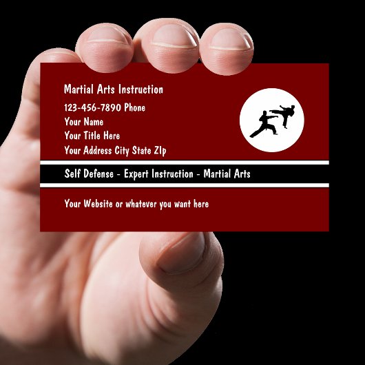 Business Cards für Kampfkunst und Selbstverteidigu Visitenkarte