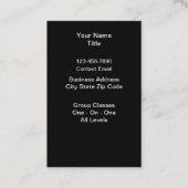 Business Cards für Kampfkunst Visitenkarte (Rückseite)