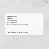 Business Cards für Kirche und Gebet Visitenkarte (Rückseite)