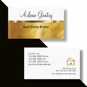 Business Cards für Klasse Gold Real Anwesen Visitenkarte