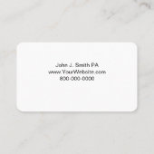 Business Cards für Klasse Real Anwesen Visitenkarte (Rückseite)