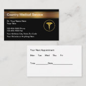 Business Cards für klassische Ärzte Terminkarte (Vorne/Hinten)