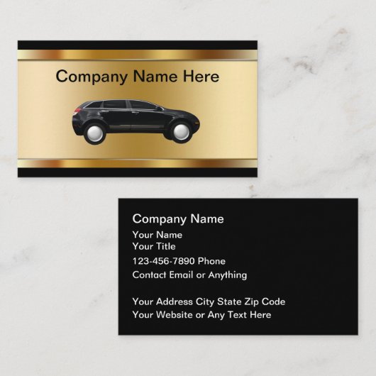 Business Cards für klassische Automobiltechnik Visitenkarte (Vorne/Hinten)