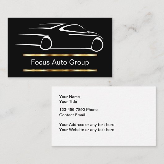 Business Cards für klassische Automobiltechnik Visitenkarte (Vorne/Hinten)