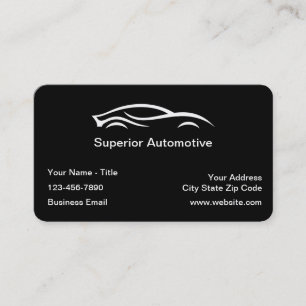 Business Cards für klassische Automotive mit abger Visitenkarte