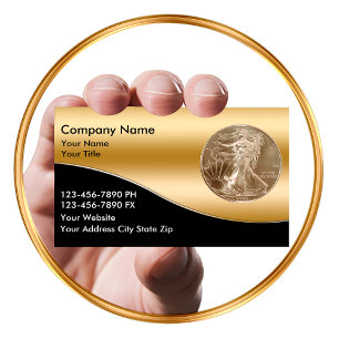 Business Cards für klassische Coin-Händler Visitenkarte