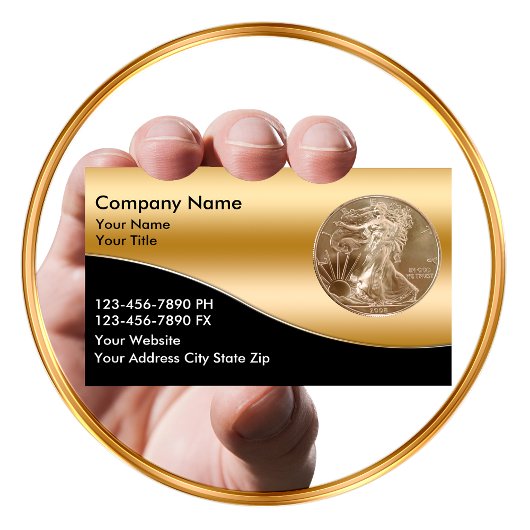Business Cards für klassische Coin-Händler Visitenkarte