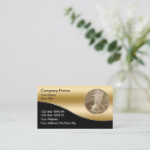 Business Cards für klassische Coin-Händler Visitenkarte (Stehend Vorderseite)