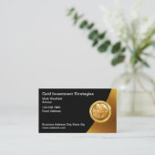 Business Cards für klassische Gold-Investment-Them Visitenkarte (Stehend Vorderseite)