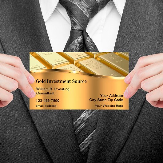 Business Cards für klassische Gold-Investment-Them Visitenkarte