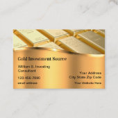 Business Cards für klassische Gold-Investment-Them Visitenkarte (Vorderseite)