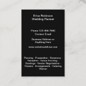 Business Cards für klassische Hochzeitsplaner Visitenkarte (Rückseite)