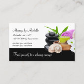 Business Cards für klassische Massage Visitenkarte (Vorderseite)