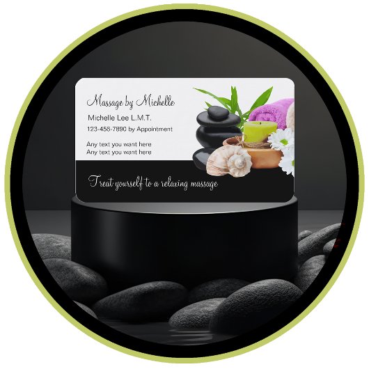 Business Cards für klassische Massage Visitenkarte