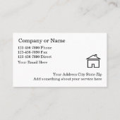 Business Cards für klassische Real Anwesen Visitenkarte (Rückseite)