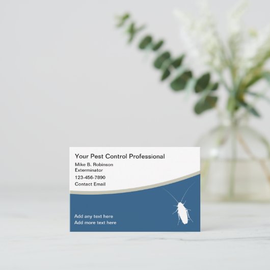 Business Cards für Kontrolle-Exterminator Visitenkarte (Stehend Vorderseite)