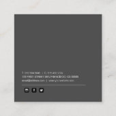 Business Cards für kundenspezifische rechtliche Di Quadratische Visitenkarte (Rückseite)