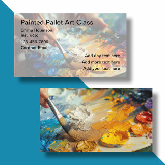Business Cards für künstlerisch Art Class-Instrukt Visitenkarte