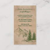 Business Cards für landschaftliche Gebirgszüge Visitenkarte (Rückseite)