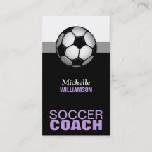 Business Cards für lila- und Black-Soccer