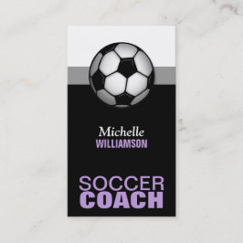 Business Cards für lila- und Black-Soccer Visitenkarte
