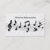 Business Cards für Luxury Musical Notes Visitenkarte (Vorderseite)