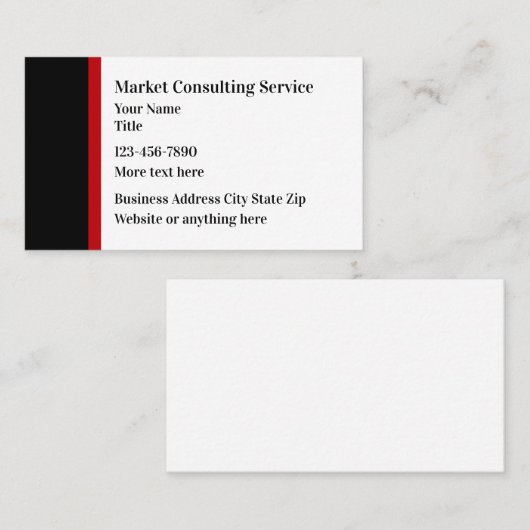 Business Cards für moderne Consulting Services Visitenkarte (Vorne/Hinten)