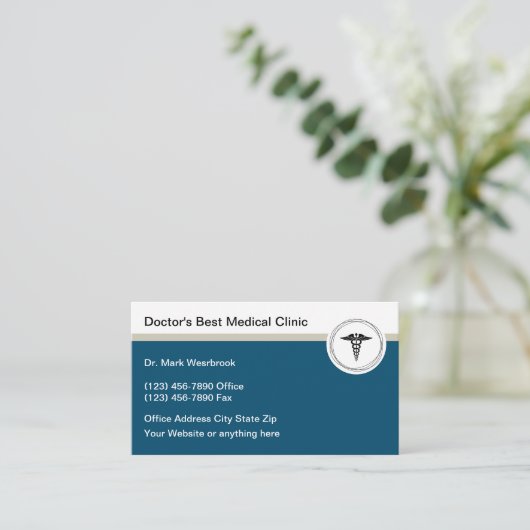 Business Cards für moderne Medizinärzte Visitenkarte (Stehend Vorderseite)