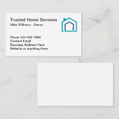 Business Cards für moderne Zuhause-Services Visitenkarte (Vorne/Hinten)