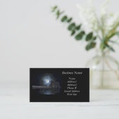 Business Cards für Moon & Beach Visitenkarte (Stehend Vorderseite)