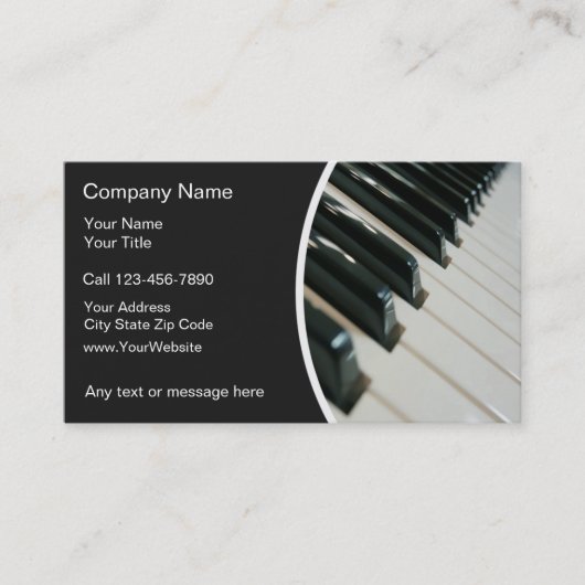 Business Cards für Musiklehrer Visitenkarte (Vorderseite)