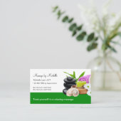 Business Cards für natürliche Massagen Visitenkarte (Stehend Vorderseite)