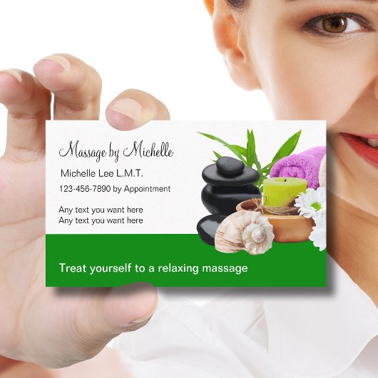 Business Cards für natürliche Massagen Visitenkarte