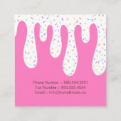 Business Cards für niedliche und Whimsikküchen Quadratische Visitenkarte (Rückseite)