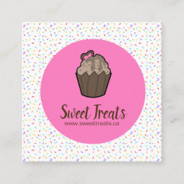 Business Cards für niedliche und Whimsikküchen Quadratische Visitenkarte