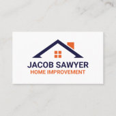 Business Cards für Orange und Navy Zuhause Improve Visitenkarte (Vorderseite)