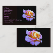 Business Cards für rosa und goldene Rose Visitenkarte (Vorne/Hinten)