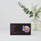 Business Cards für rosa und goldene Rose Visitenkarte (Stehend Vorderseite)