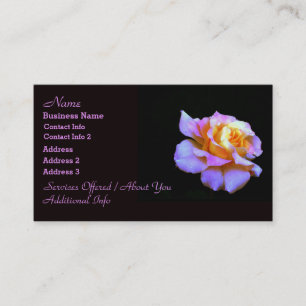 Business Cards für rosa und goldene Rose Visitenkarte
