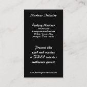 Business Cards für Schwarz und Weiß Visitenkarte (Rückseite)