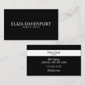 Business Cards für Schwarz-weiße Makeup-Künstler Visitenkarte (Vorne/Hinten)