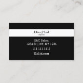 Business Cards für Schwarz-weiße Makeup-Künstler Visitenkarte (Rückseite)