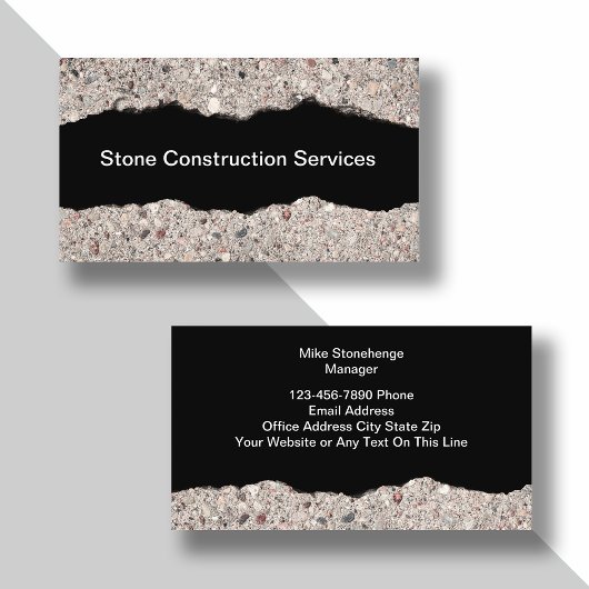 Business Cards für Stone Construction Services Visitenkarte