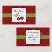 Business Cards für süße Kirschen Visitenkarte (Vorne/Hinten)