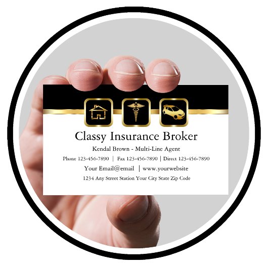 Business Cards für Versicherungsmakler Visitenkarte