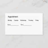 Business Cards für Zahnärzte Visitenkarte (Rückseite)