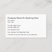 Business Cards für Züchter der klassischen Dackel Visitenkarte (Rückseite)